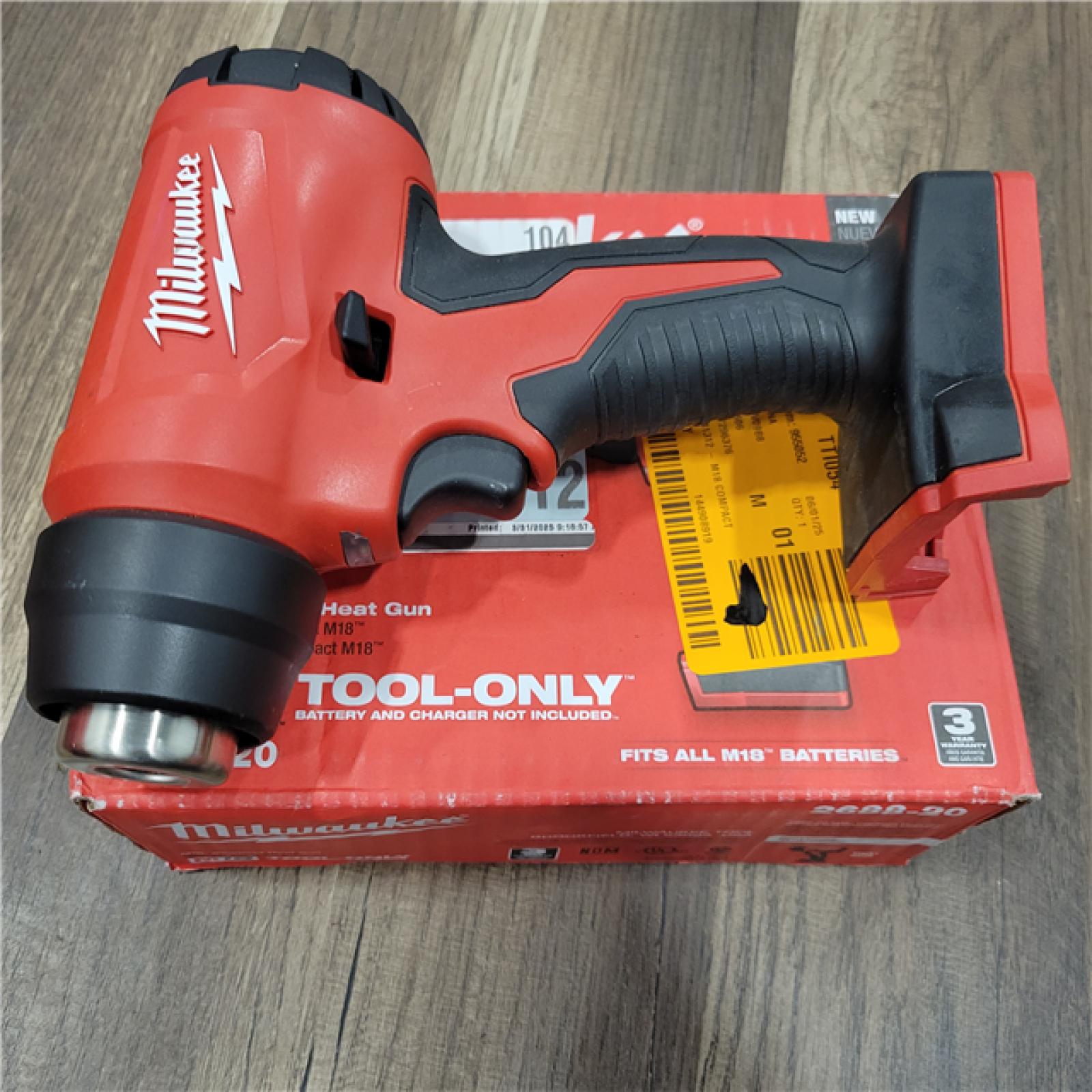 AS-IS Milwaukee M18 18-Volt Lithium-Ion Cordless Compact Heat Gun (Tool-Only)
