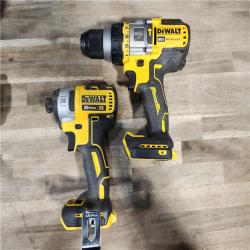 HOUSTON LOCATION - AS-IS DEWALT 20V MAX Cordless Brushless Hammer Drill/Driver 2 Tool Combo Kit with FLEXVOLT ADVANTAGE