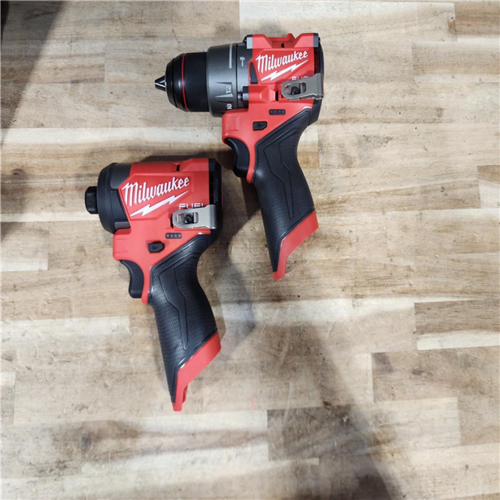 HOUSTON LOCATION - AS-IS Milwaukee  FUEL 12-Volt Lithium-Ion Brushless Cordless Hammer Drill and Impact Driver Combo Kit