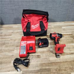 HOUSTON LOCATION - AS - IS Milwaukee 18V Lithium-Ion Brushless Cordless 1/2 in. Compact Drill/Driver with kit