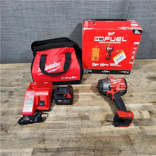 HOUSTON LOCATION - AS-IS Milwaukee M18 1/2 in. Cordless Brushless High Torque Impact Wrench Kit (Battery & Charger)