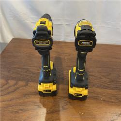 AS-IS - DEWALT 20V MAX XR Hammer Drill and ATOMIC Impact Driver 2 Tool Cordless Combo Kit with (2) 4.0Ah Batteries, Charger, and Bag
