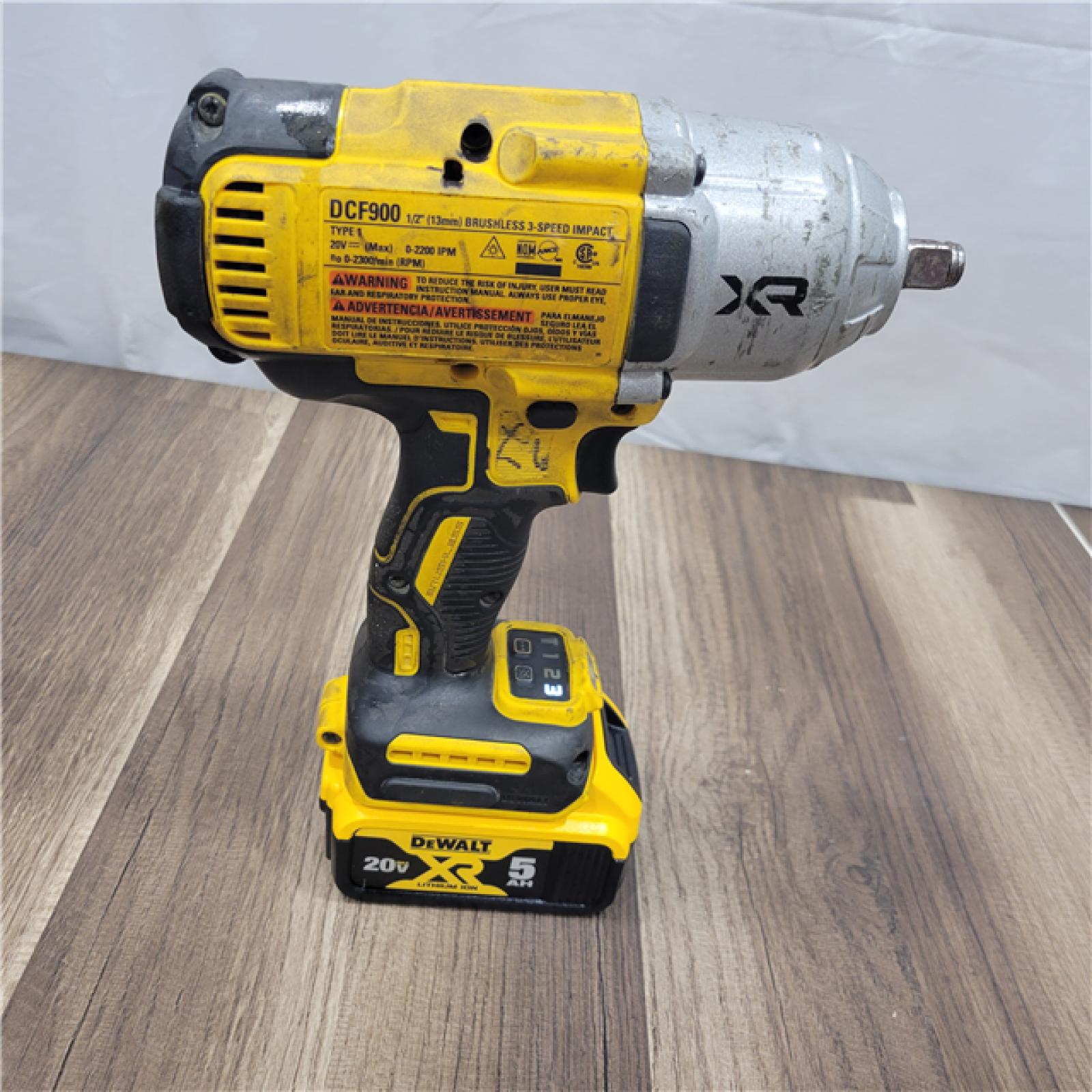 AS-IS DEWALT 20V MAX* XR 1/2  High Torque Impact Wrench with Hog Ring Anvil