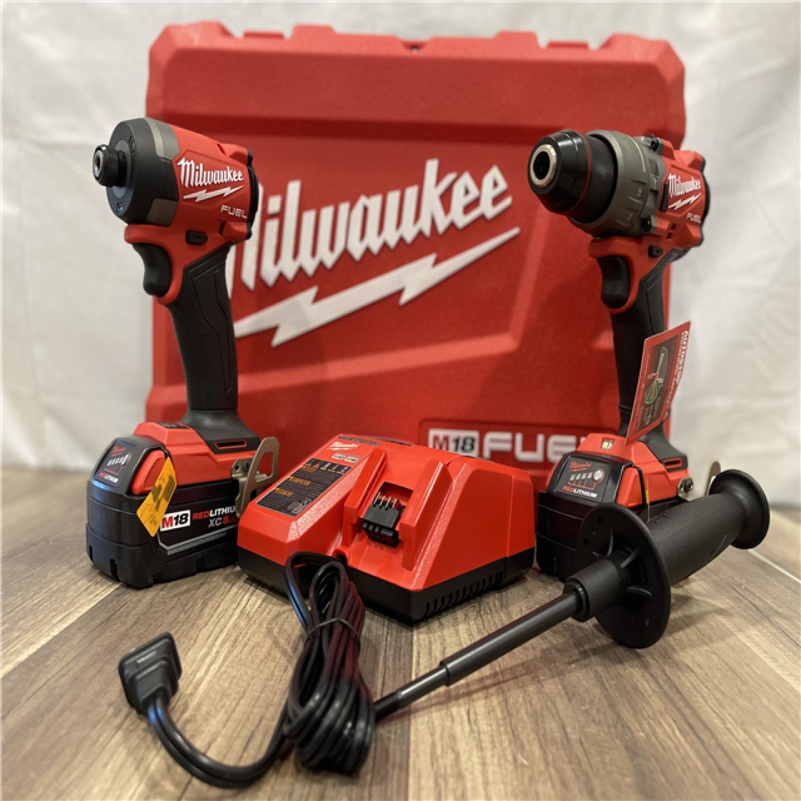 AS-IS- Milwaukee FUEL 18V Lithium-Ion Brushless Cordless Hammer Drill Kit