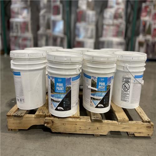 DALLAS LOCATION - Dyco Pool Paint 5 Gal. 3150 White Semi-Gloss Acrylic Exterior Paint PALLET-(10 UNITS)