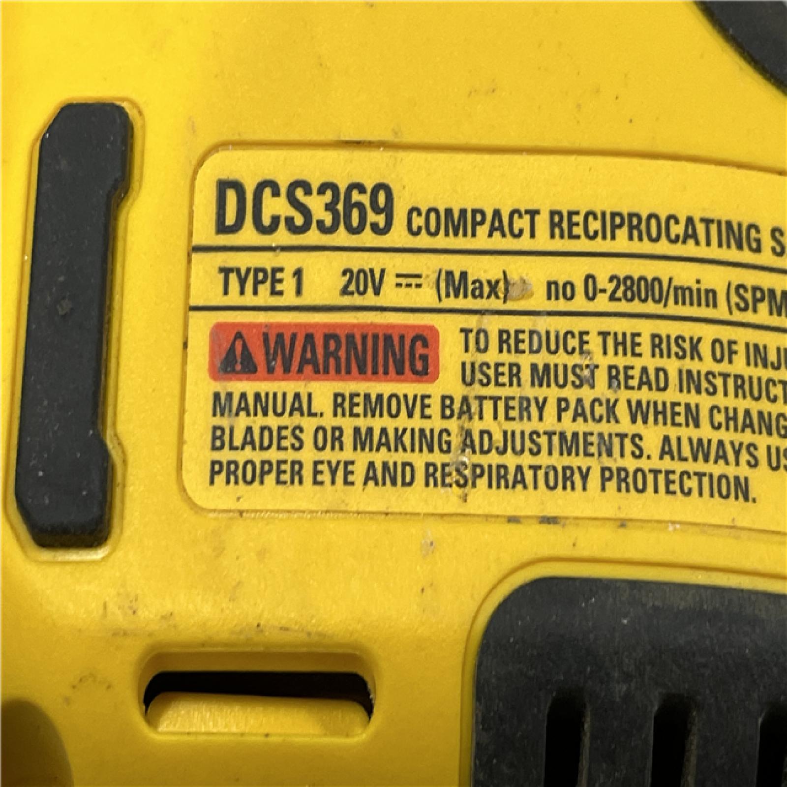 AS-IS DEWALT ATOMIC 20V MAX Cordless Brushless Compact Reciprocating Saw (Tool Only)