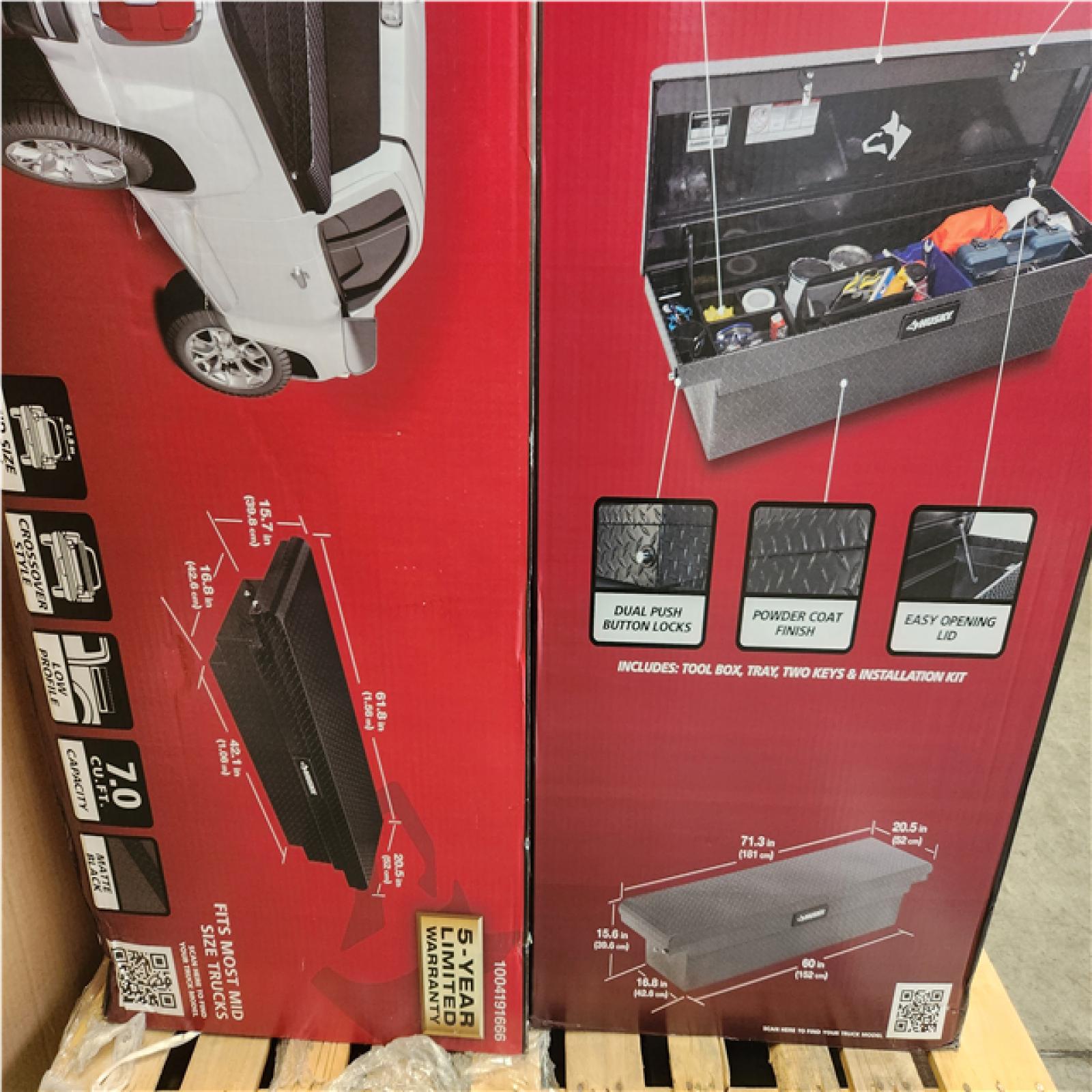 Phoenix NEW Mixed Crossover Truck Tool Box in Aluminum, w/ Low Profile for Full Size Trucks, in Graphite Pallet of 4