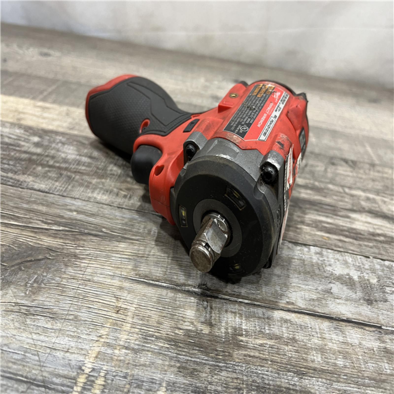 AS-IS Milwaukee FUEL 12V Lithium-Ion Brushless Cordless Stubby 1/2 in. Impact Wrench (Tool-Only)