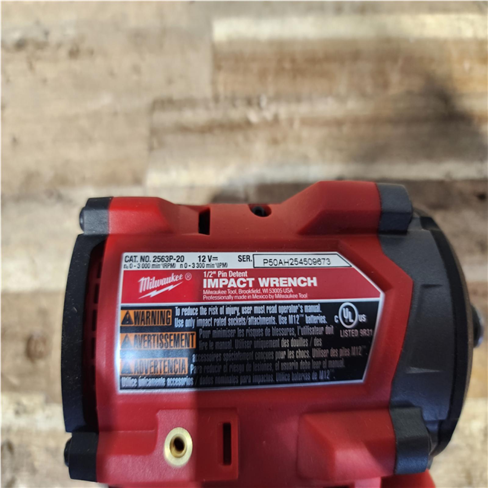 Houston Location AS-IS Milwaukee FUEL 12V Lithium-Ion Brushless Cordless Stubby 1/2 in. Impact Wrench (Tool-Only)