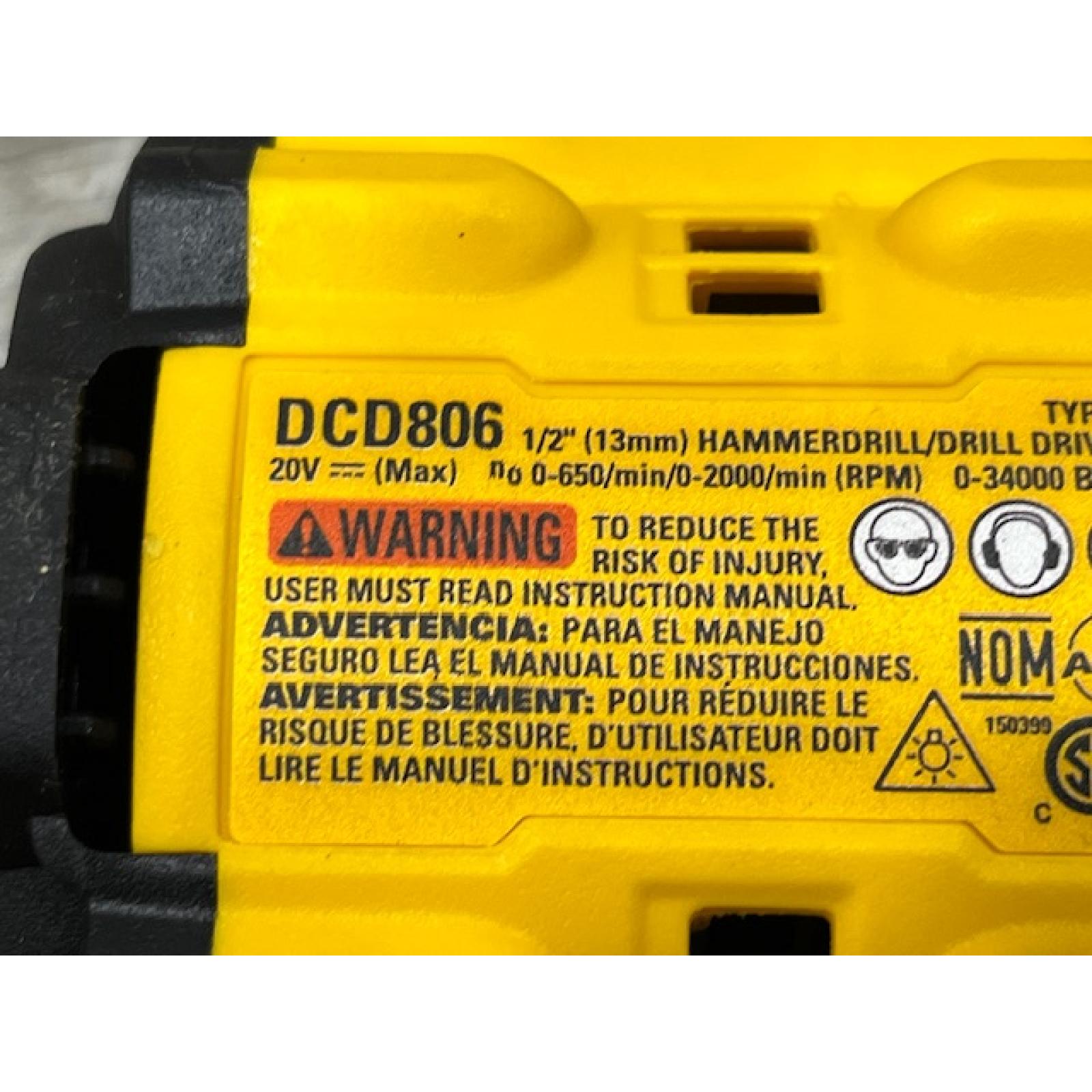 AS-IS DEWALT 20V XR Brushless Cordless 1/2 in. Hammer Drill (Tool-Only)