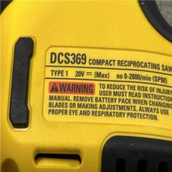 AS-IS DEWALT ATOMIC 20V MAX Cordless Brushless Compact Reciprocating Saw (Tool Only)
