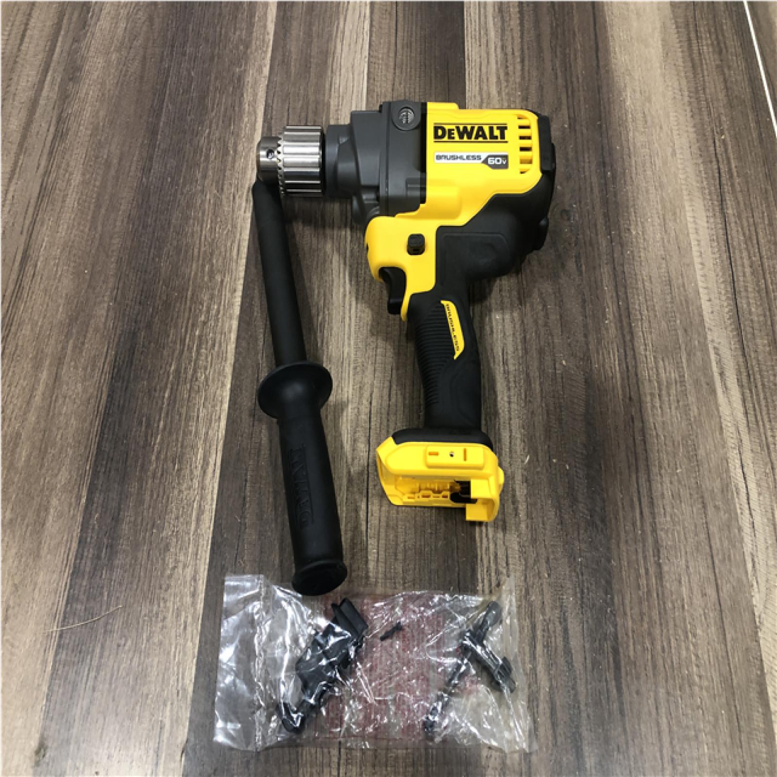 AS-IS DEWALT FLEXVOLT 60-Volt MAX Cordless Brushless 1/2 in. Mixer/Drill with E-Clutch (Tool-Only)