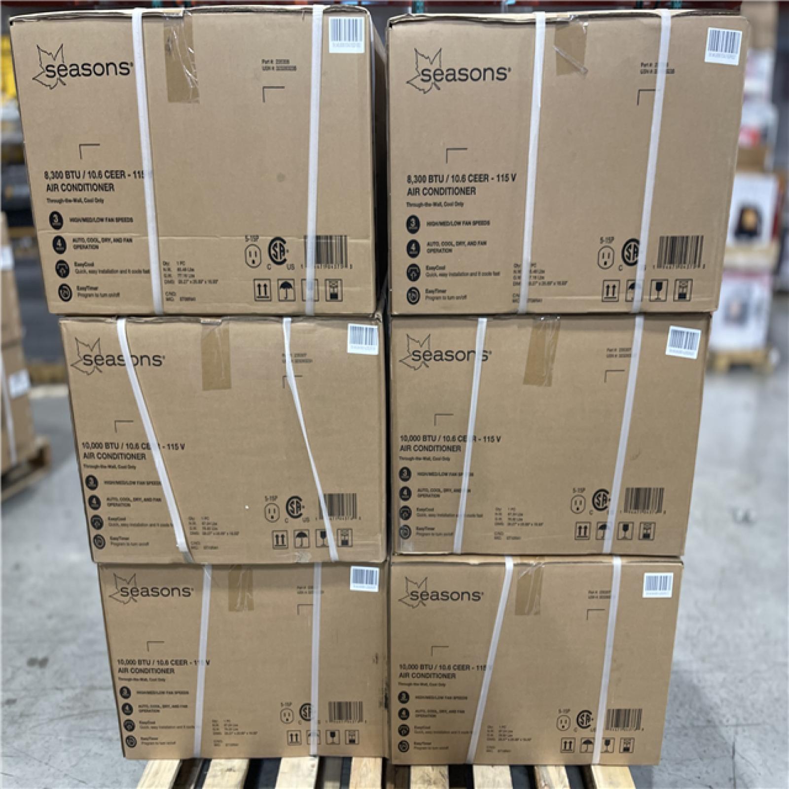 DALLAS LOCATION- SEASONS AIR CONDITIONING UNIT MIXED PALLET (6 UNITS)