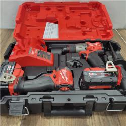 AS-IS Milwaukee M18 FUEL 18V Lithium-Ion Brushless Cordless Hammer Drill and Impact Driver Combo Kit (2-Tool) with 2 Batteries