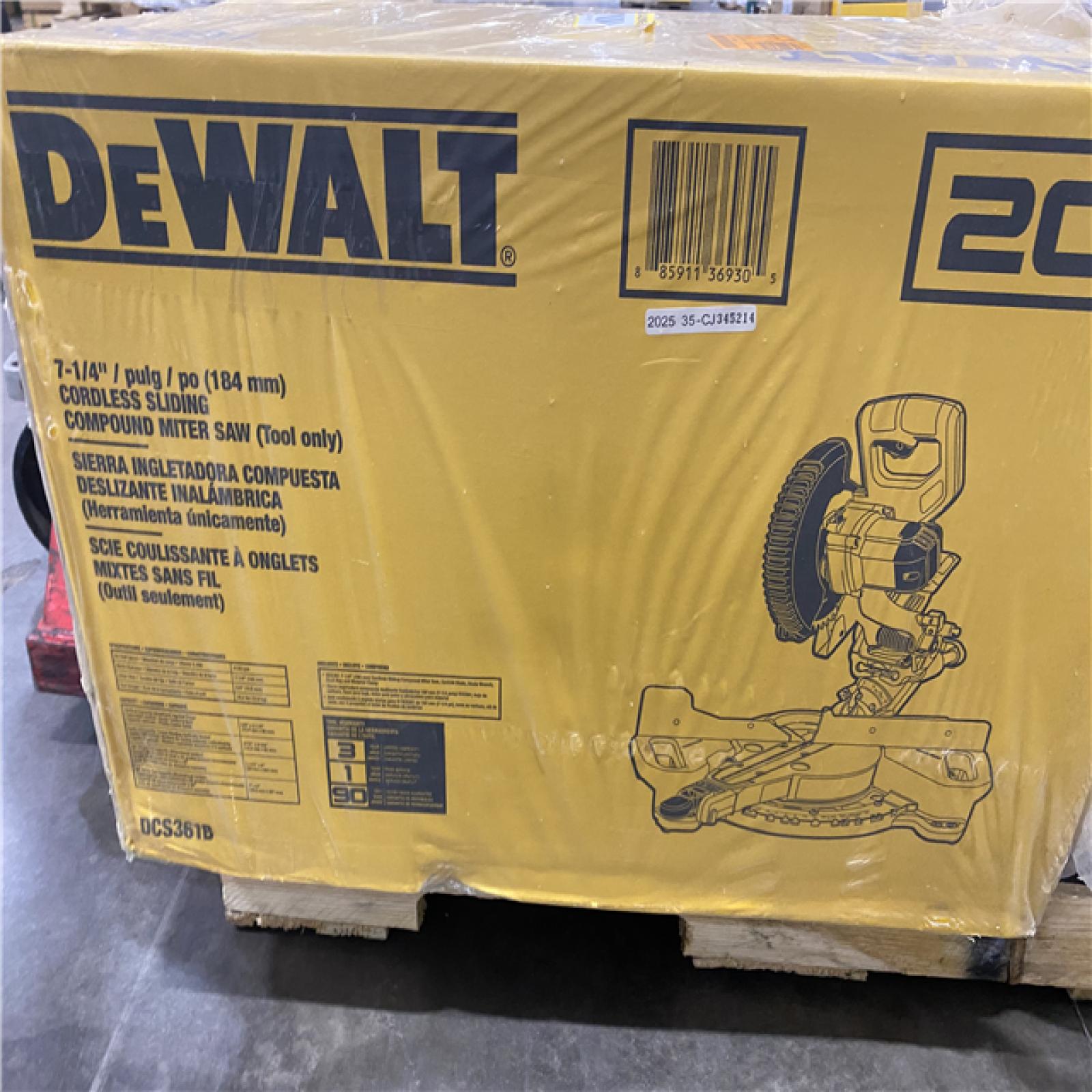 NEW- 20V MAX Cordless 7-1/4 in. Sliding Miter Saw (Tool Only)