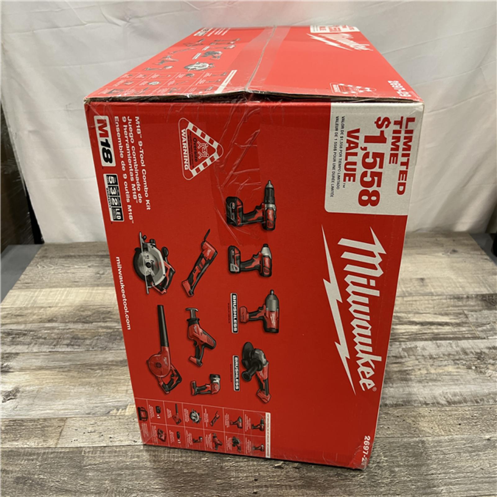 NEW - Milwaukee 18-Volt Lithium-Ion Cordless (9-Tool) Combo Kit
