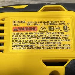 LIKE NEW - DEWALT 20V MAX XR Cordless Brushless 3-Speed Oscillating Multi Tool Kit