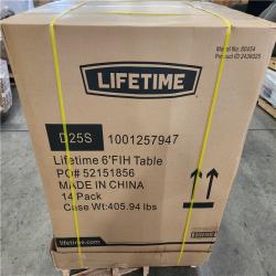 Phoenix Location NEW 14 Pack Lifetime 6 ft. Fold-in-Half Table: Almond Pallet