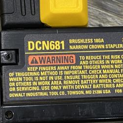 AS-IS DEWALT 20V MAX XR Lithium-Ion Cordless 18-Gauge Narrow Crown Stapler Kit