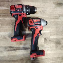 HOUSTON LOCATION - AS-IS Milwaukee 18V Cordless Brushed 2-Tool Drill/Driver and Impact Driver Kit