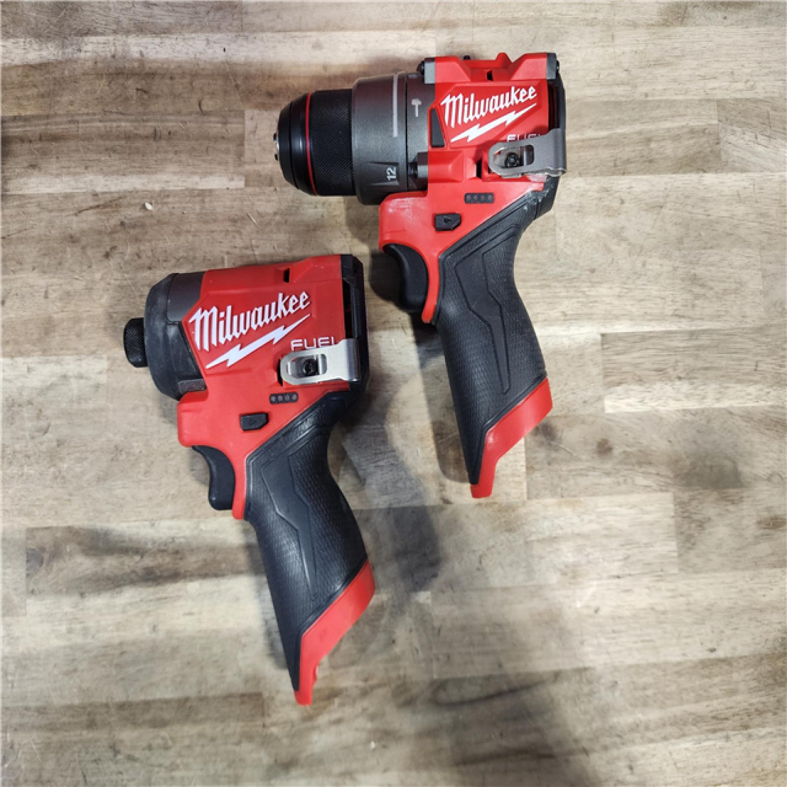 HOUSTON LOCATION - AS-IS Milwaukee 3497-22 12V Brushless Hammer Drill and Impact Driver Combo Kit
