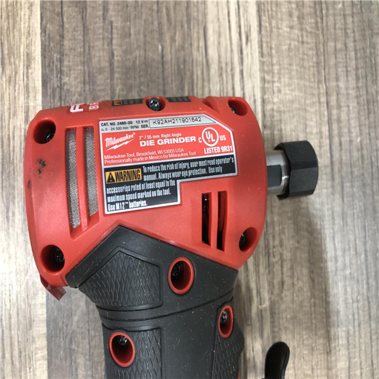 AS-IS Milwaukee FUEL 12V Lithium-Ion Brushless Cordless 1/4 in. Right Angle Die Grinder (Tool-Only)