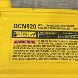 AS-IS DEWALT 20-Volt 21° Cordless Framing Nailer (Tool-Only)