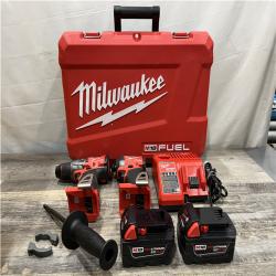 AS-IS Milwaukee FUEL 18V Lithium-Ion Brushless Cordless Hammer Drill and Impact Driver Combo Kit