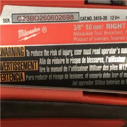 AS-IS Milwaukee M12 12V Lithium-Ion Cordless 3/8 in. Right Angle Drill (Tools-Only) (LOT OF 2)