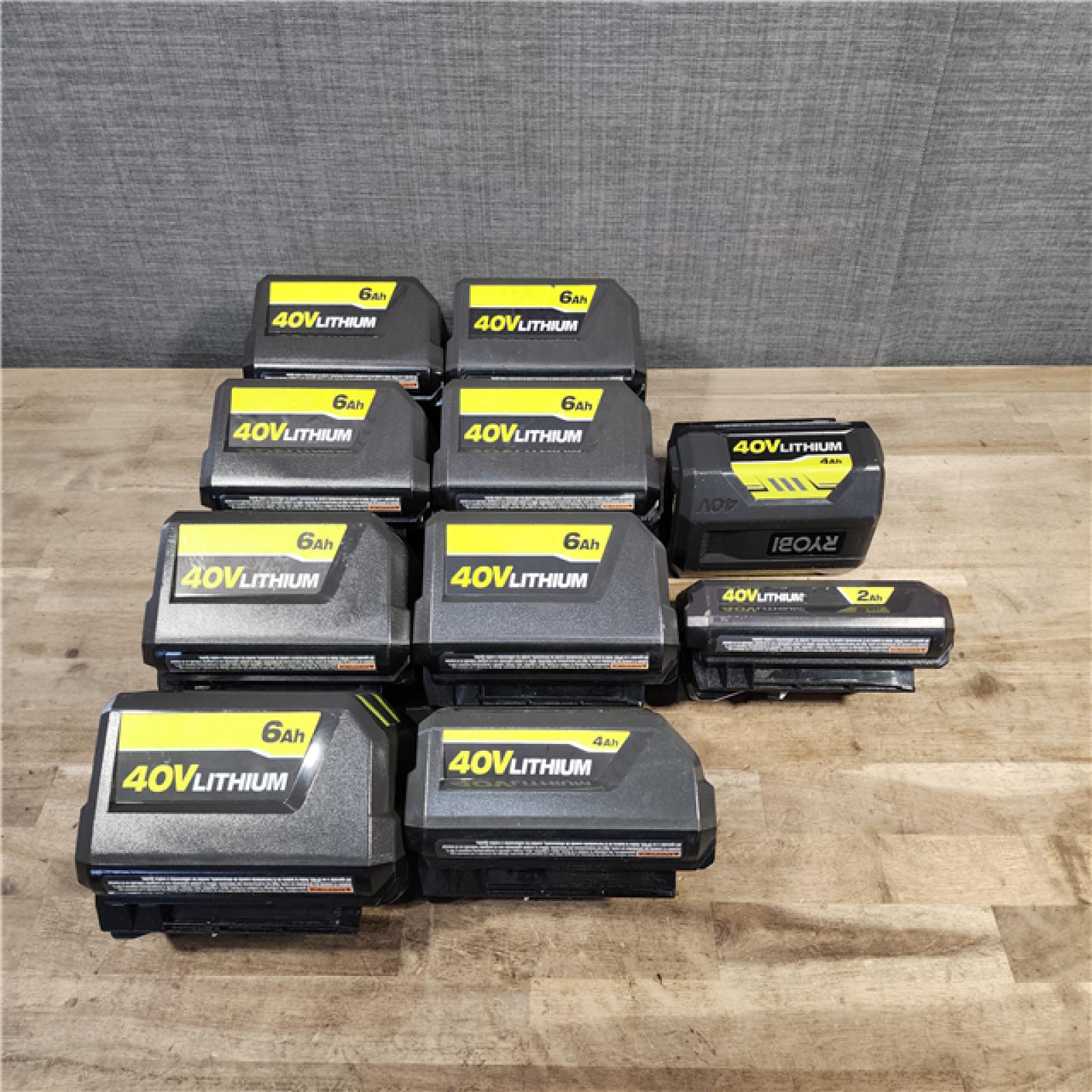 HOUSTON LOCATION - AS-IS RYOBI BATTERY PACK QTY - 10