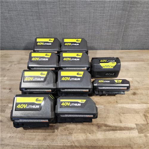 HOUSTON LOCATION - AS-IS RYOBI BATTERY PACK QTY - 10