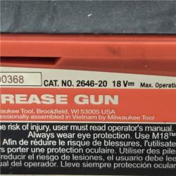 AS-IS Milwaukee 10 000 PSI 14 Oz Battery-Operated Grease Gun (Tool-Only) | Part #2646-20
