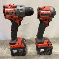 AS-IS Milwaukee FUEL 18V Lithium-Ion Brushless Cordless Hammer Drill and Impact Driver Combo Kit
