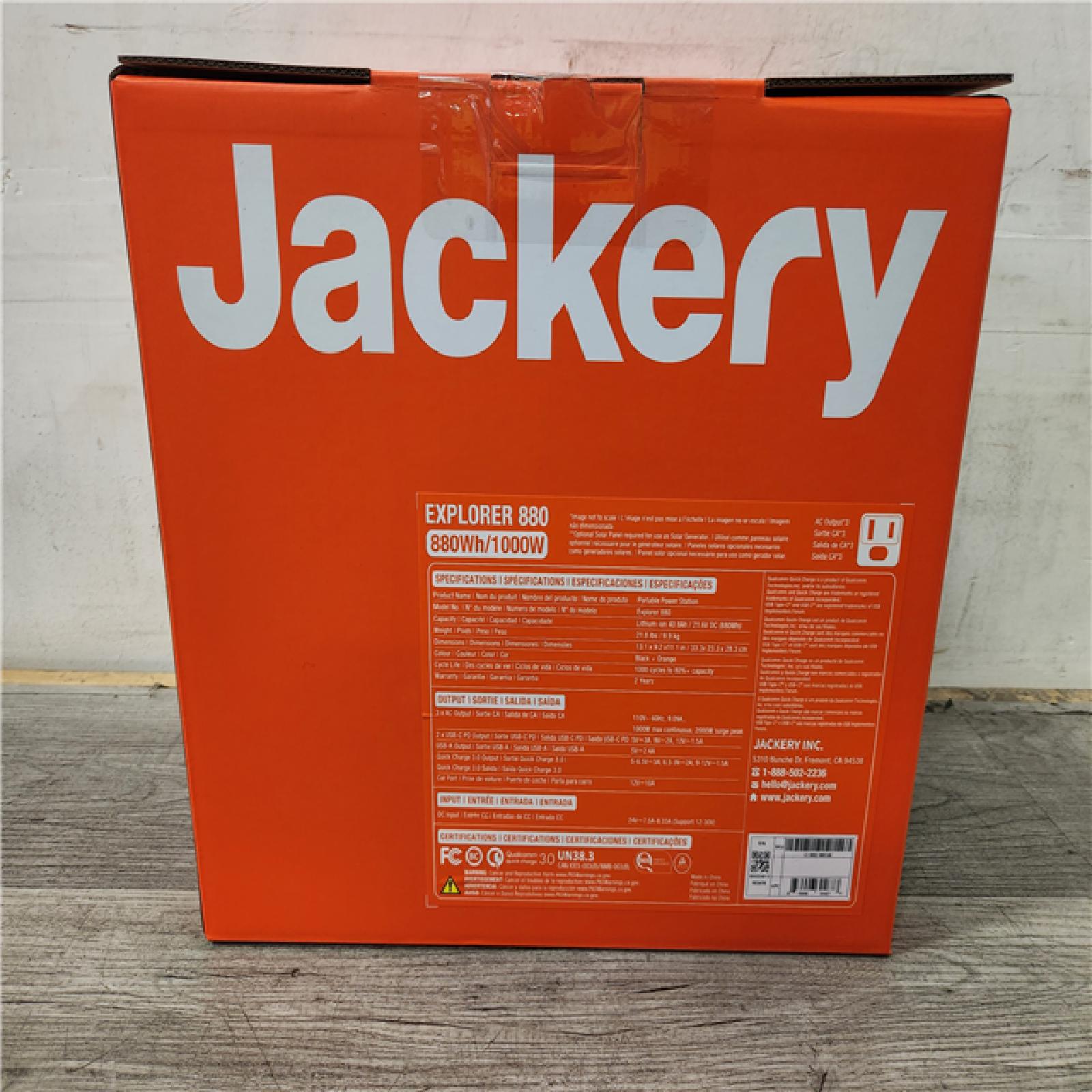 Phoenix Location NEW Jackery Explorer 880, 880Wh/1000W Model No: Explorer 880