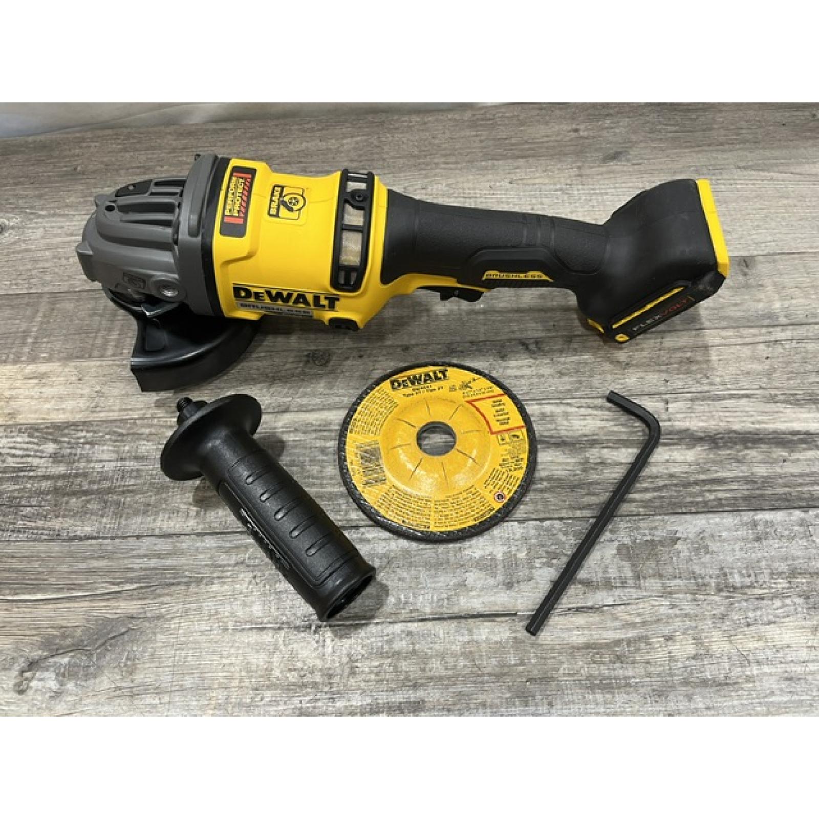 AS-IS DEWALT FLEXVOLT 60V MAX Cordless Brushless 4.5 in. to 6 in. Small Angle Grinder with Kickback Brake (Tool Only)