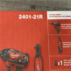 NEW - Milwaukee 12V Lithium-Ion Cordless 3/8 in. Ratchet and Screwdriver Combo Kit