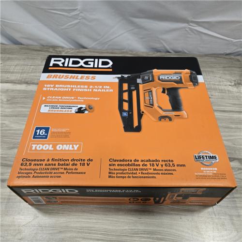 NEW! - 18V Brushless Cordless 16-Gauge 2-1/2 in. Straight Finish Nailer (Tool Only)