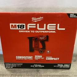 NEW - Milwaukee FUEL 18-Volt Lithium-Ion Brushless Cordless 18-Gauge 1/4 in. Narrow Crown Stapler (Tool-Only)