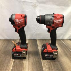 AS-IS Milwaukee  FUEL 18V Lithium-Ion Brushless Cordless Hammer Drill and Impact Driver Combo Kit