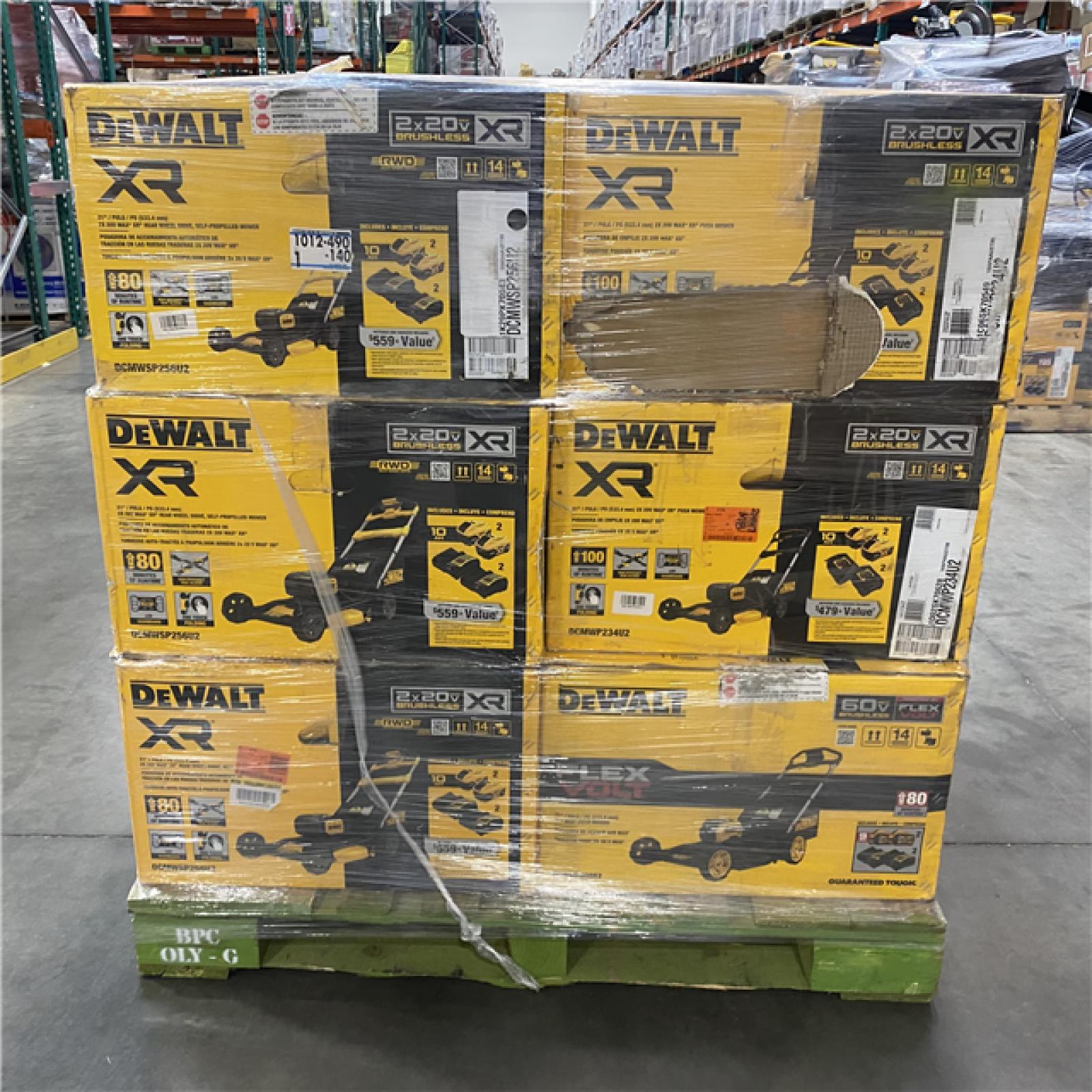Dallas Location - As-Is DEWALT Lawn Mower Pallet