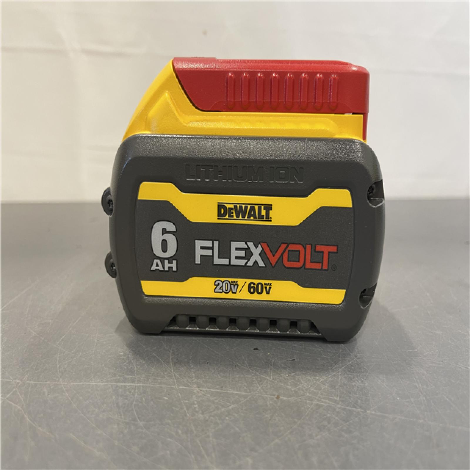 AS-IS - DEWALT FLEXVOLT 20V/60V MAX Lithium-Ion 6.0Ah Battery Pack with 6 Amp Output Charger