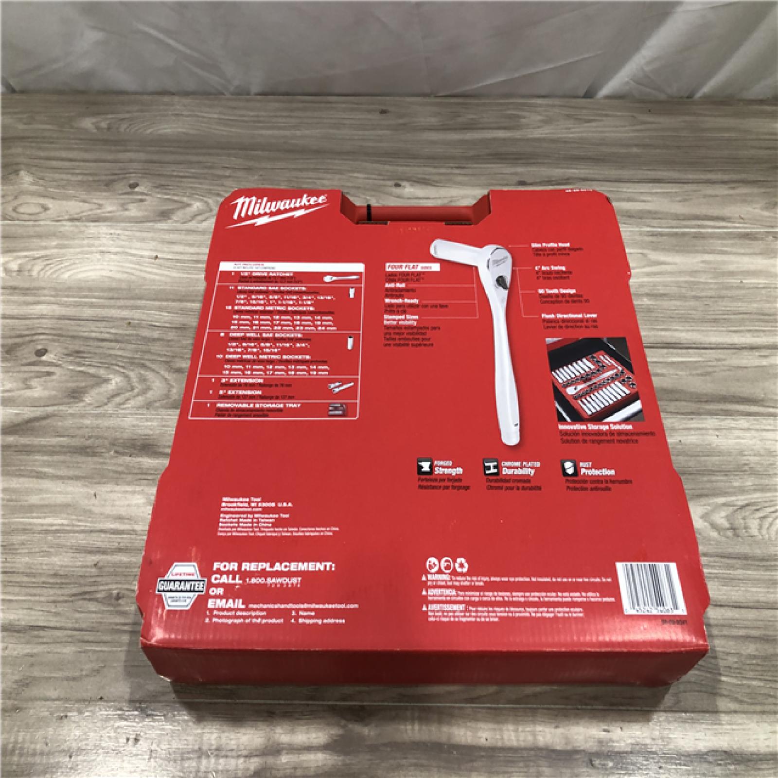 NEW! - Milwaukee 1/2 in. Drive SAE/Metric Ratchet and Socket Mechanics Tool Set (47-Piece)