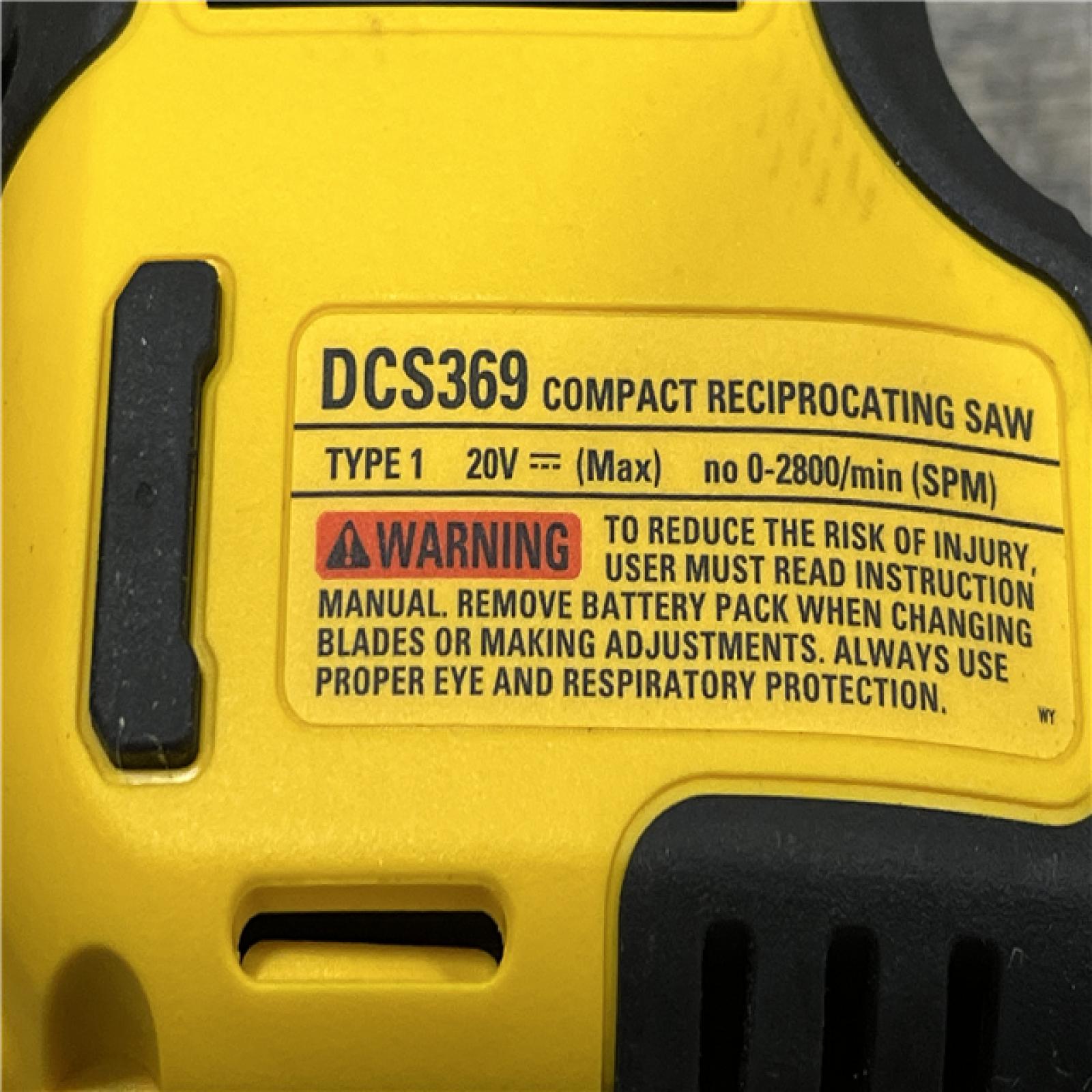 AS-IS DEWALT ATOMIC 20V MAX Cordless Brushless Compact Reciprocating Saw (Tool Only)