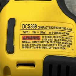 AS-IS DEWALT ATOMIC 20V MAX Cordless Brushless Compact Reciprocating Saw (Tool Only)