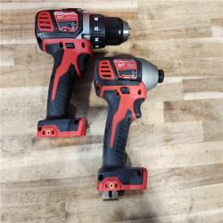 HOUSTON LOCATION - AS-IS Milwaukee 18V Lithium-Ion Cordless Drill Driver/Impact Driver Combo Kit