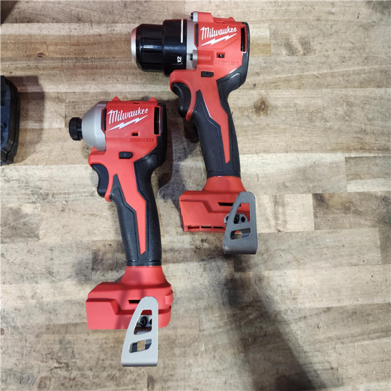HOUSTON LOCATION - AS-IS Milwaukee 18V Lithium-Ion Brushless Cordless Compact Drill/Impact Combo Kit
