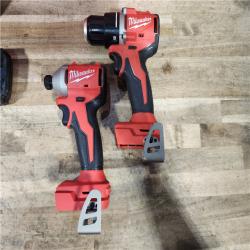 HOUSTON LOCATION - AS-IS Milwaukee 18V Lithium-Ion Brushless Cordless Compact Drill/Impact Combo Kit