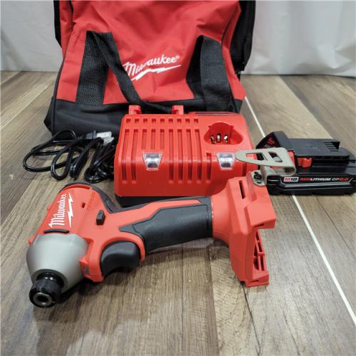 AS-IS Milwaukee M18 Compact Brushless 1/4  Hex Impact Driver Kit