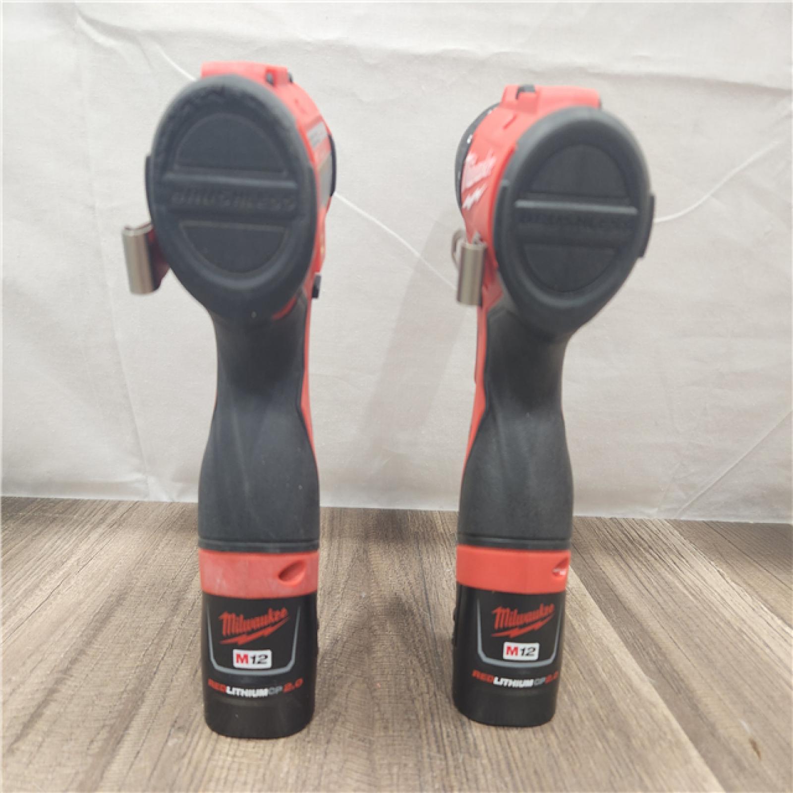 AS-IS- Milwaukee M12 Cordless Brushless 2 Tool Combo Kit