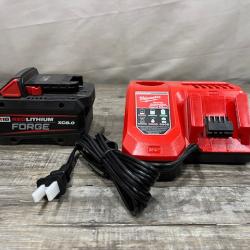AS-IS Milwaukee 18-Volt Lithium-Ion REDLITHIUM FORGE Starter Kit with 8.0Ah Battery and Rapid Charger